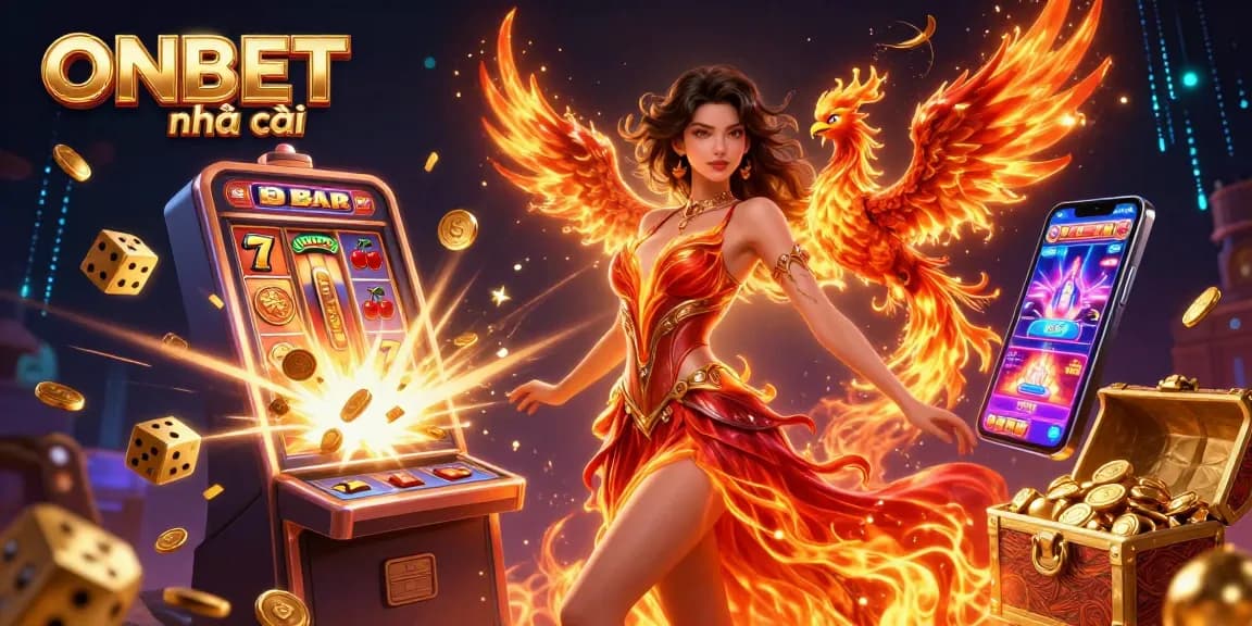Engage in thrilling gaming at ONBET nhà cái with spectacular slot machine action and vibrant casino elements.
