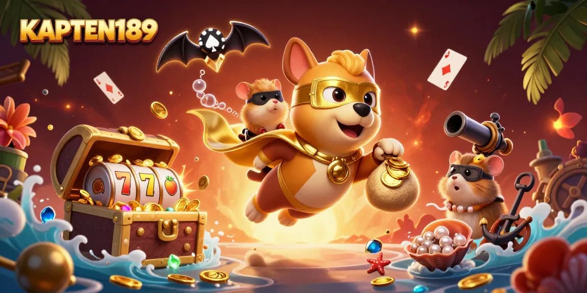KAPTEN189 menyajikan petualangan seru dengan superhero anjing dan hamster di dunia slot online.
