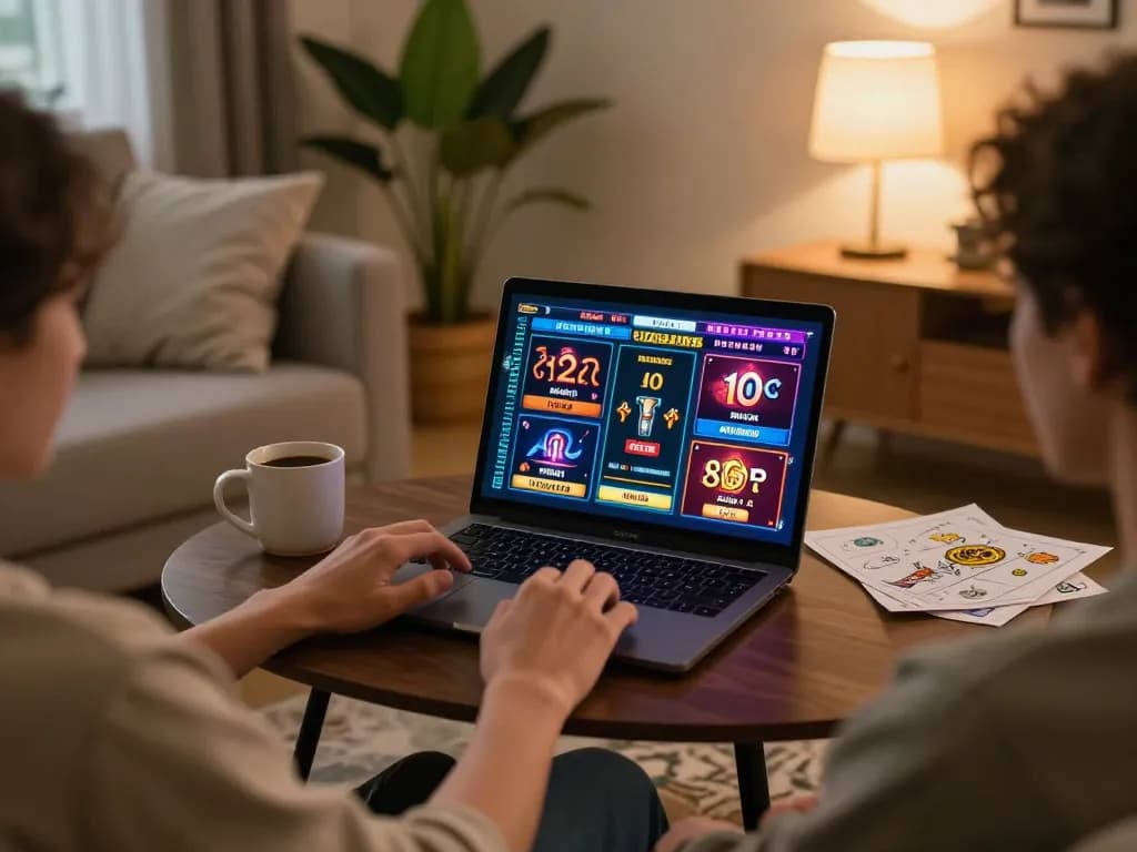 Engaging in online casino games at home while watching ดูหนังออนไลน์ for entertainment.