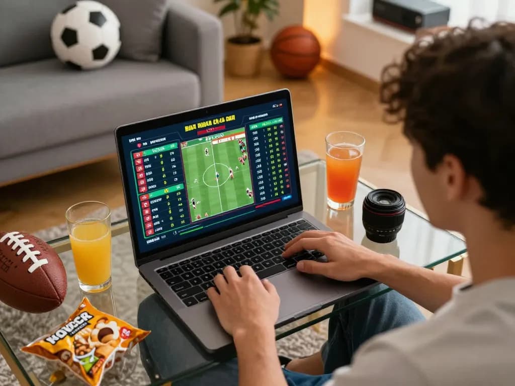 Engaging with kèo nhà cái odds while enjoying sports betting at home.