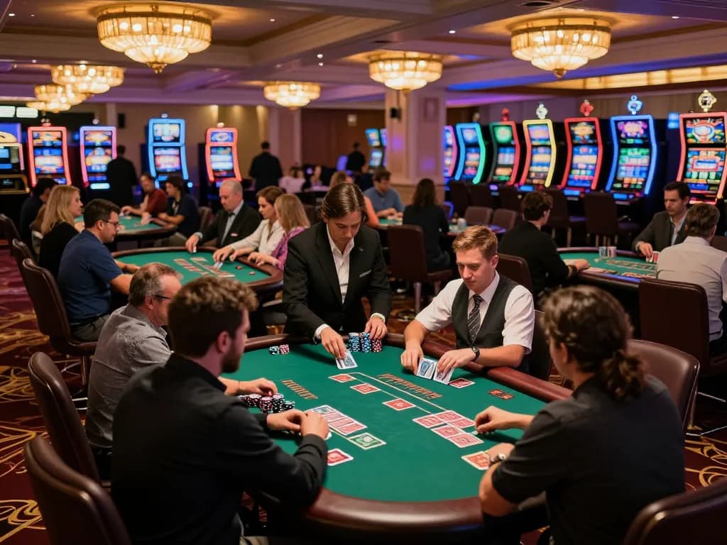 Players at blackjack tables showcasing strategies and excitement at casino featuring 5679.