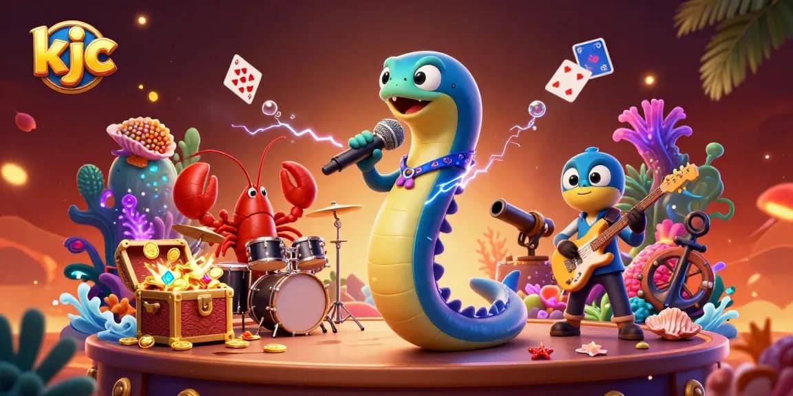 Experience the excitement of KJC’s vibrant underwater casino with a DJ eel and lively performers.