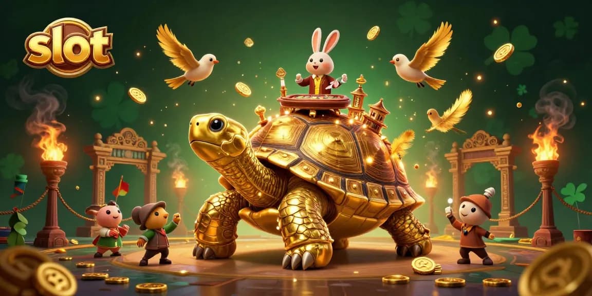 Experience thrilling slot games with colorful characters and vibrant casino elements.