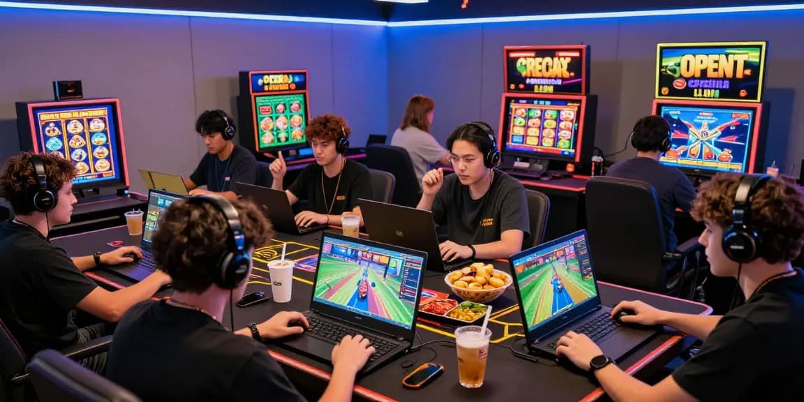 Engaged players enjoying gaming experiences at OPEN88.COM, showcasing a lively atmosphere filled with excitement and modern gaming options.