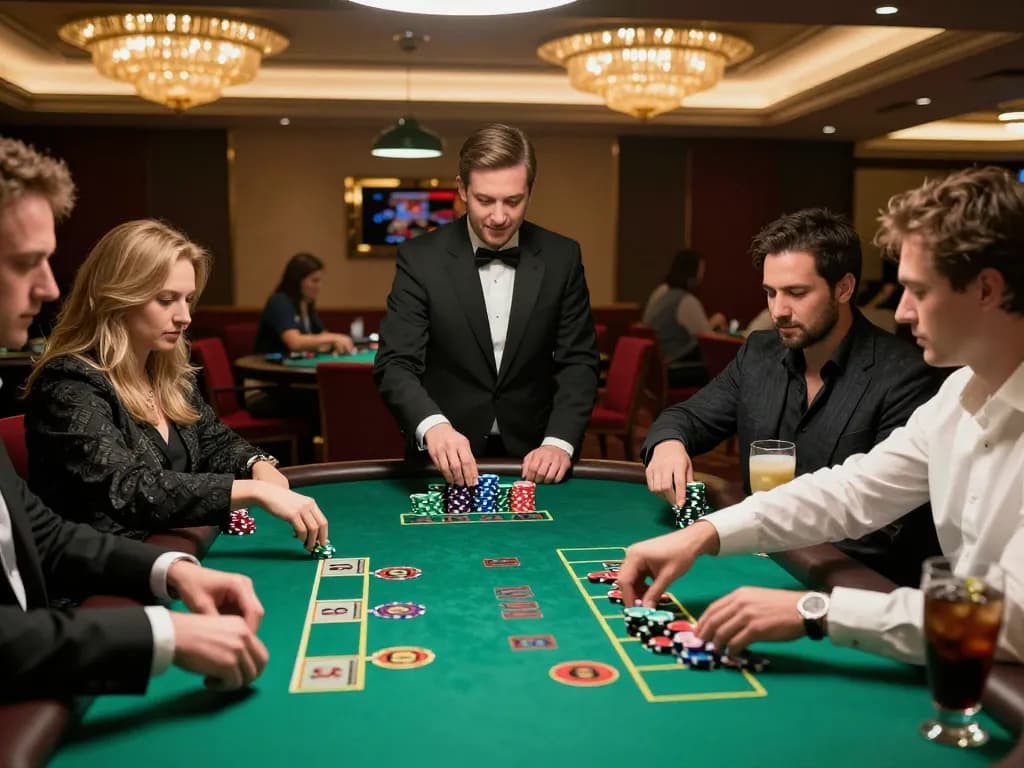 Players at LC88 blackjack table reveal thrill of strategic gameplay.