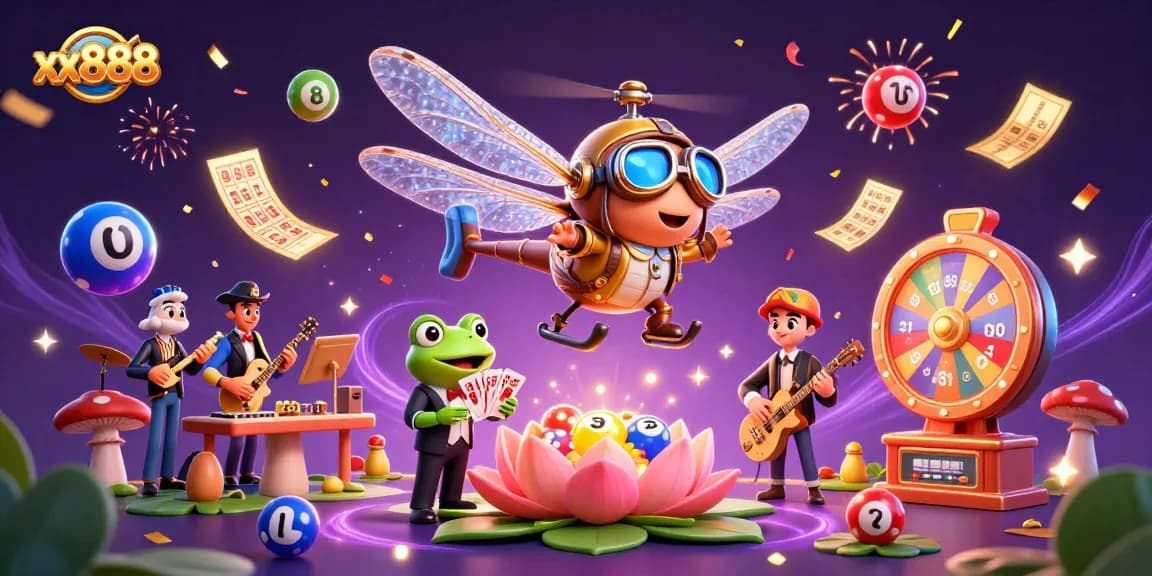 Experience the exciting world of xx888 casino gaming with vibrant elements and dynamic action in this 3D illustration.