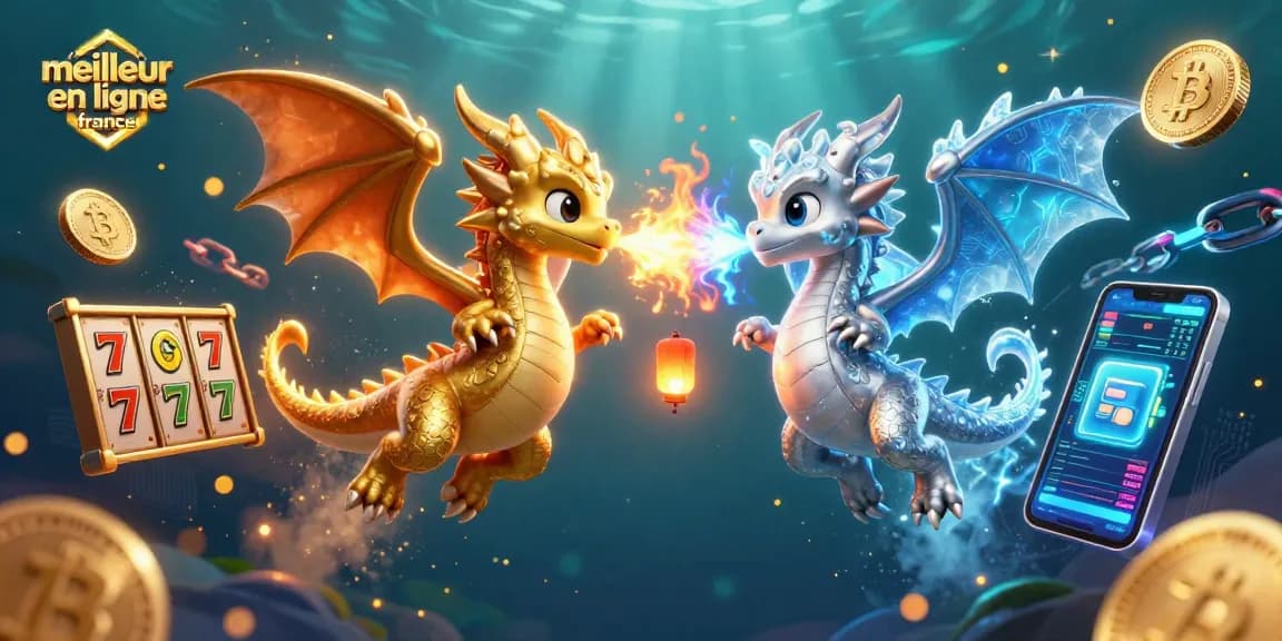 Experience thrilling gaming at meilleur casino en ligne france with whimsical dragons and vibrant slot elements.