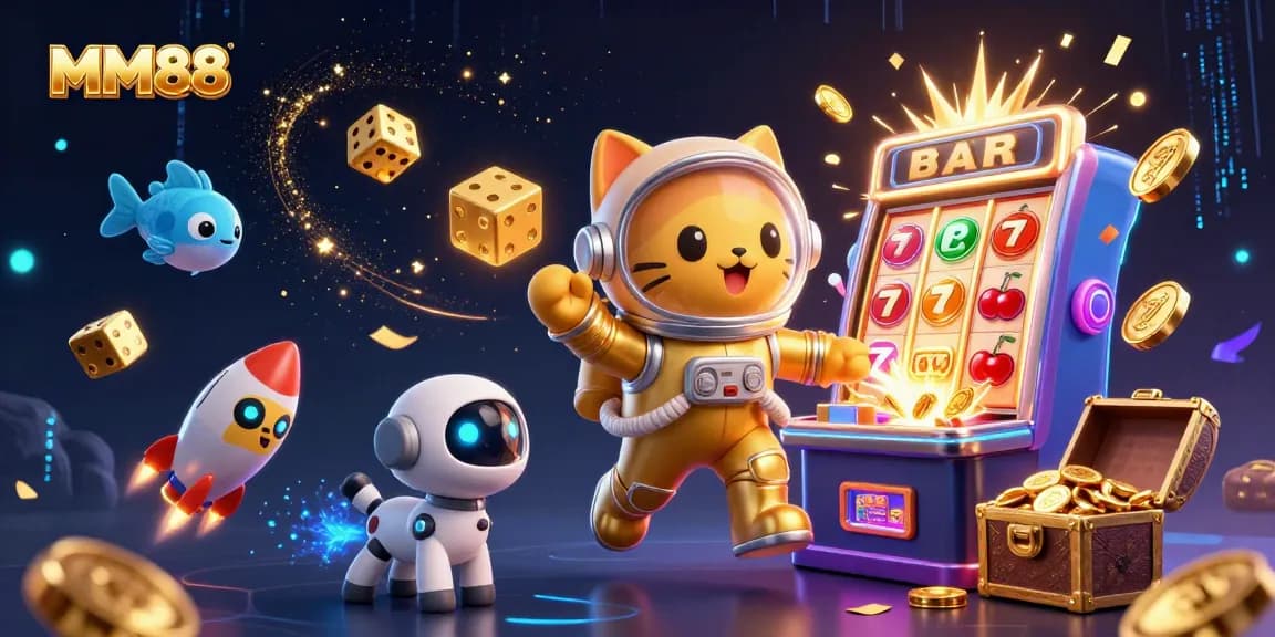 Experience the exhilarating MM88 casino adventure with vibrant slots and captivating characters.