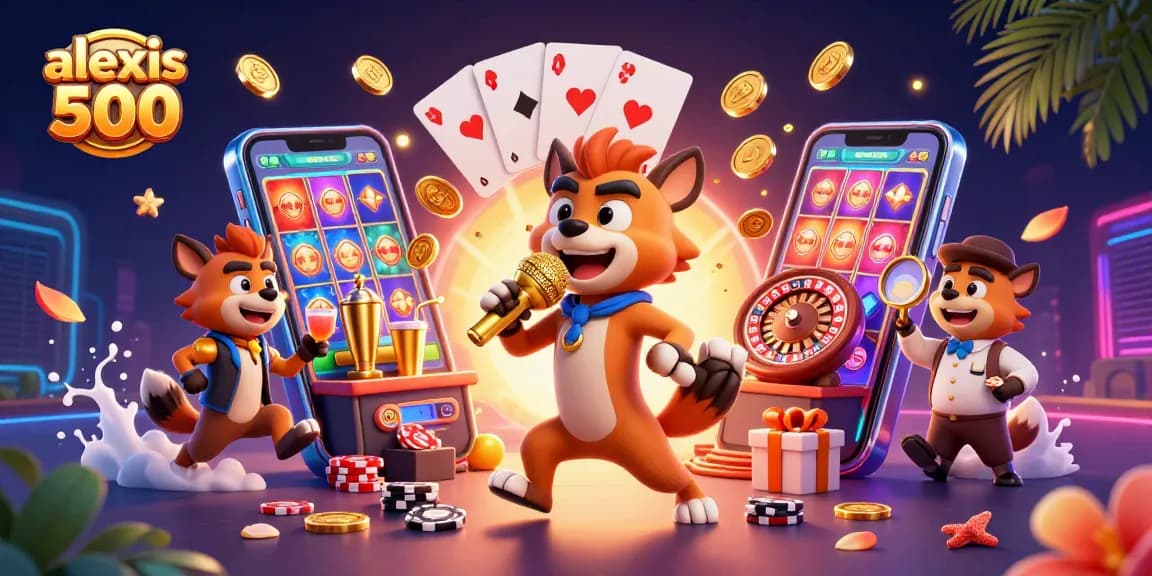 Experience exciting gameplay with alexis 500 at a vibrant casino club featuring hyenas and dynamic gaming elements.