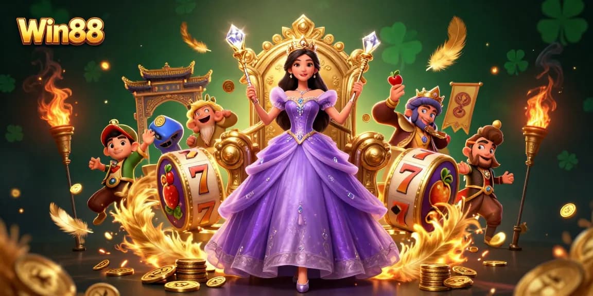 Experience the thrill of Win88 with stunning slot reels and vibrant casino action.