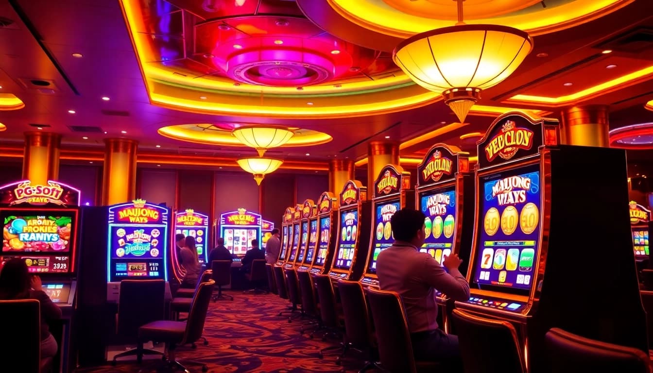 Spin the vibrant demo slot pg featuring PG Soft Mahjong Ways in a luxurious casino setting.