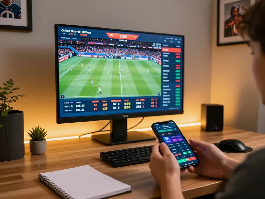 KDTOTO sports betting setup showcasing engaging mobile betting interface during live events