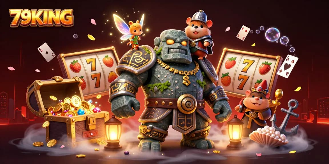 Experience thrilling gameplay with 79KING, featuring fantasy characters and vibrant slot elements.