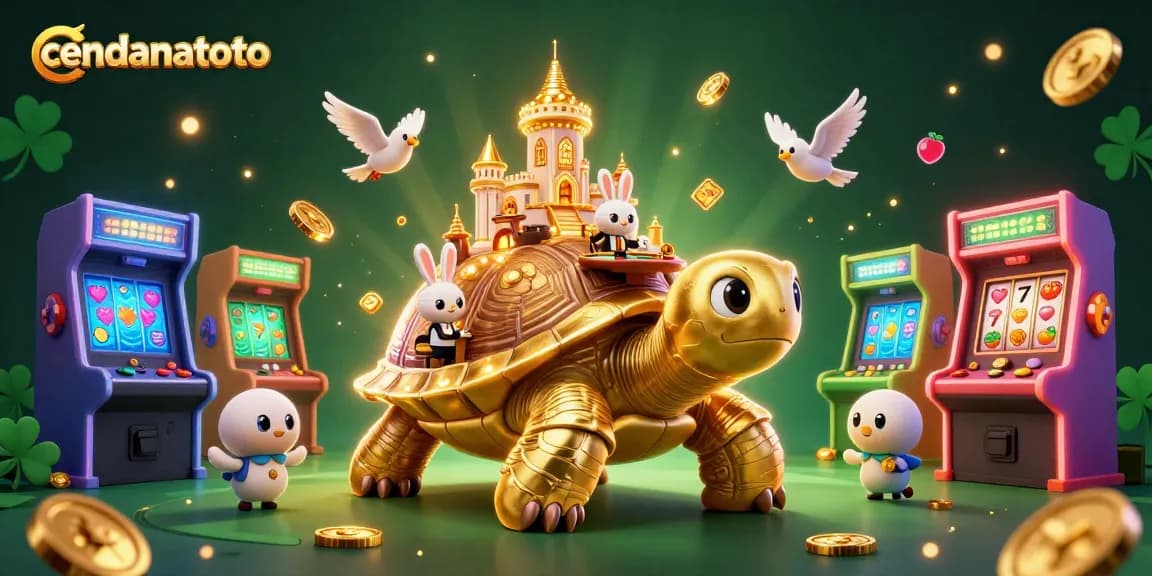 Engage in gaming fun as cendanatoto's golden tortoise casino brings vibrant slots to life.