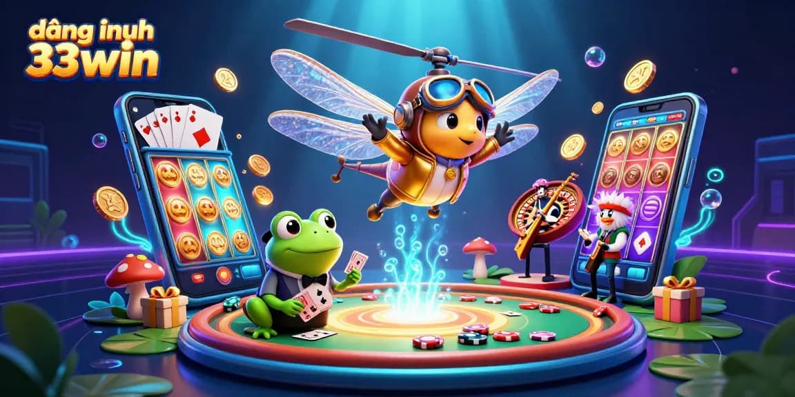 Engage in the excitement of đăng nhập 33win with a vibrant 3D casino scene full of action!