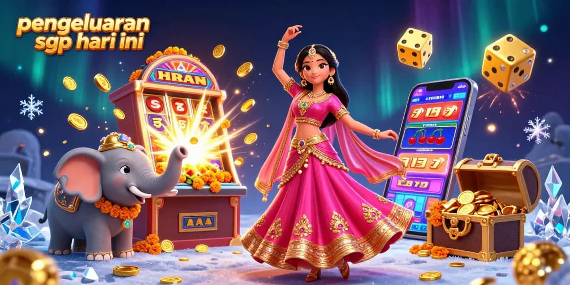 Experience the excitement of pengeluaran sgp hari ini with dynamic 3D casino elements and vibrant characters.