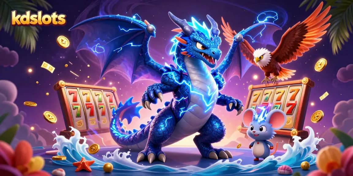KDslots showcases exciting gameplay with vibrant slot reels and dynamic characters for thrilling casino action.
