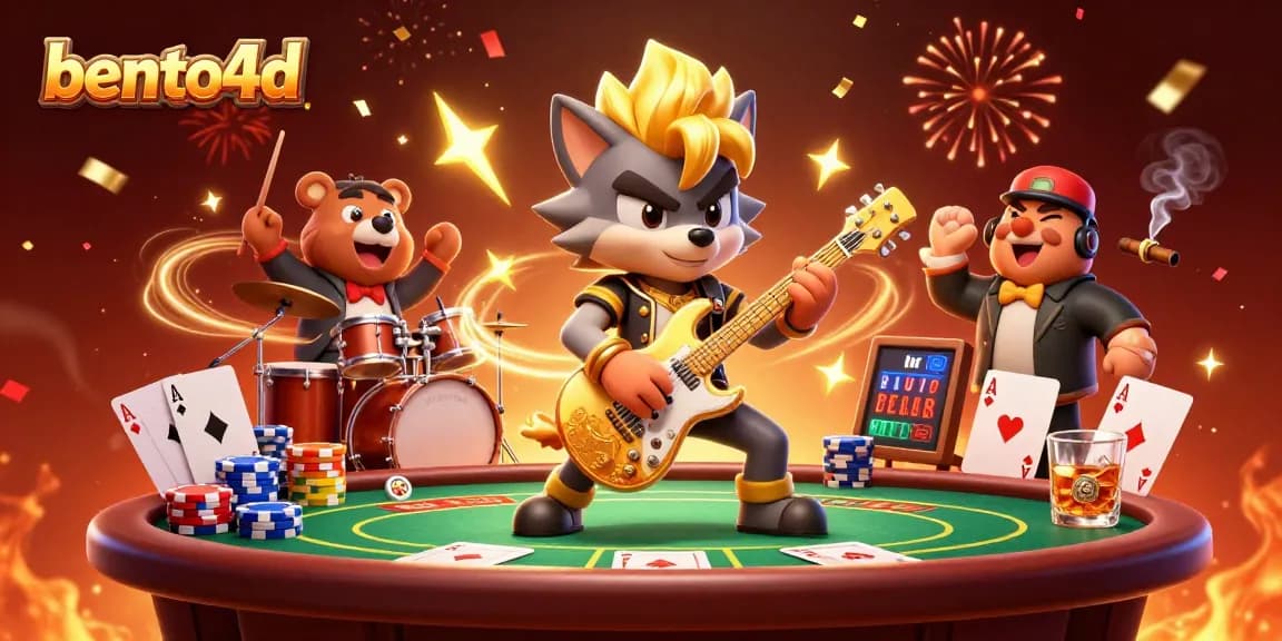 Terlibat dengan bento4d dalam adegan kasino 3D yang hidup yang dipenuhi dengan kegembiraan poker dan energi kemenangan.