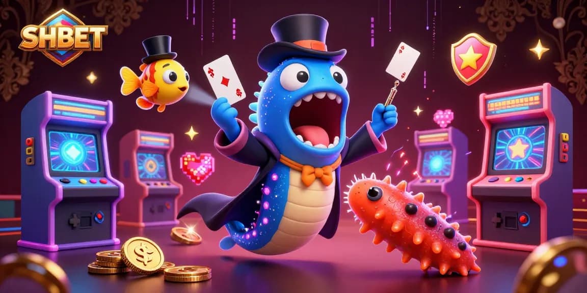 Experience thrilling gameplay with SHBET's vibrant scene filled with magical casino characters.