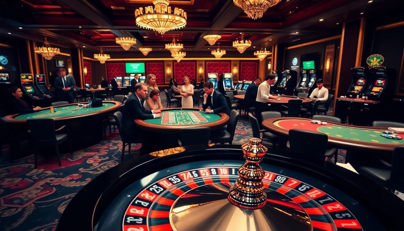 Experience the excitement of gambling at FB68 with glamorous casino games and vibrant roulette tables.
