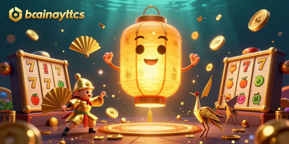 Engage with brainalytics in a vibrant casino scene featuring a glowing spirit and casino elements.