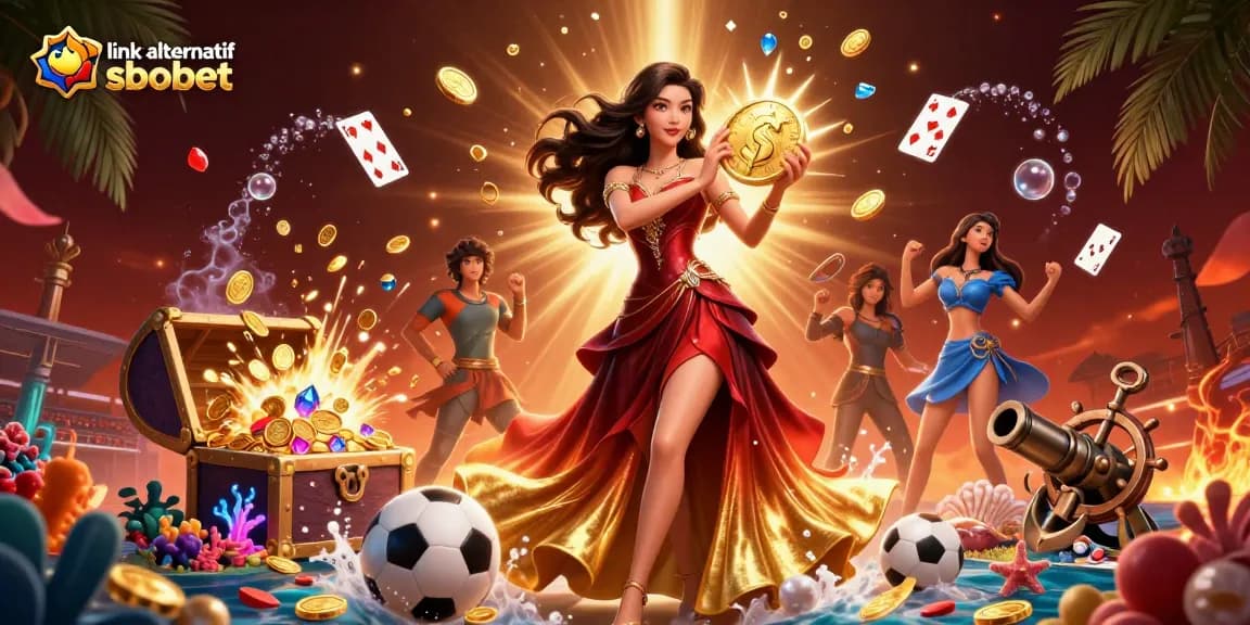 Experience thrilling gameplay with link alternatif sbobet as premium Asian betting elements create a vibrant casino scene.