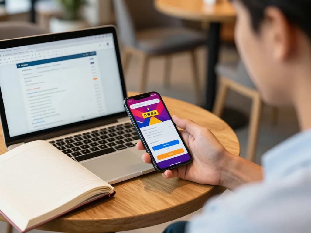 Register for SC88 effortlessly on mobile app while enjoying the café ambiance.