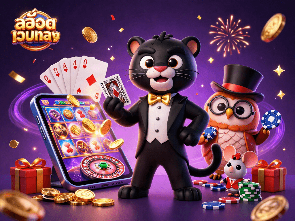 Play exciting games at สล็อตเว็บตรง with a stylish black panther dealer and winning atmosphere.