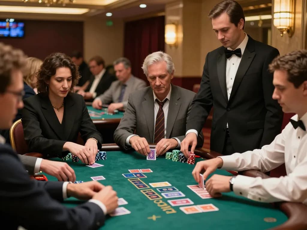 Players strategizing during a thrilling blackjack game at Hi88 Casino, showcasing engaging gameplay