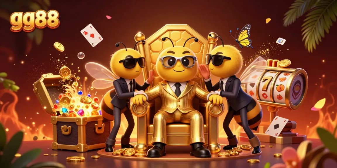 Experience the excitement of gambling with gg88 in this vibrant casino-themed illustration featuring lively characters and game elements.