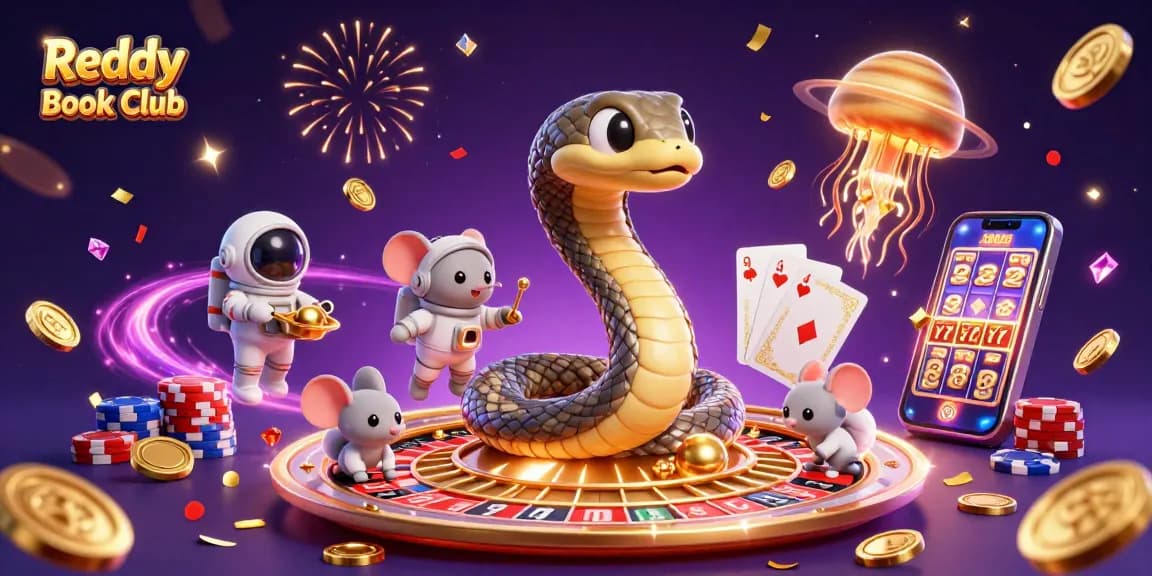 Reddy Book Club brings thrilling bets to life with a coiled Saturn snake and playful astronaut mice.