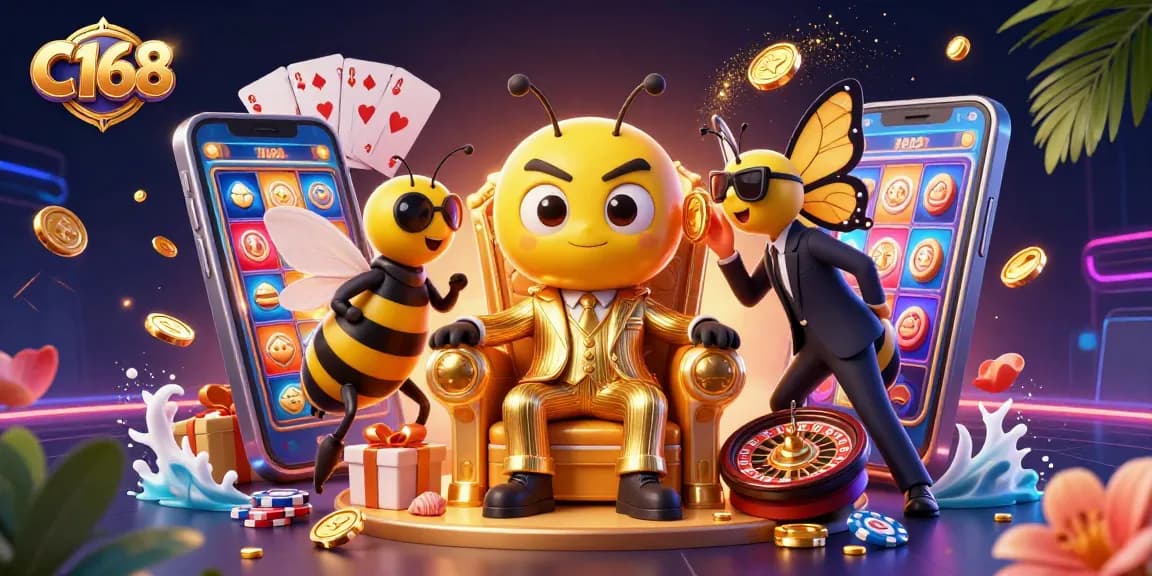 C168 offers dynamic online gaming adventures with vibrant slot games and engaging characters