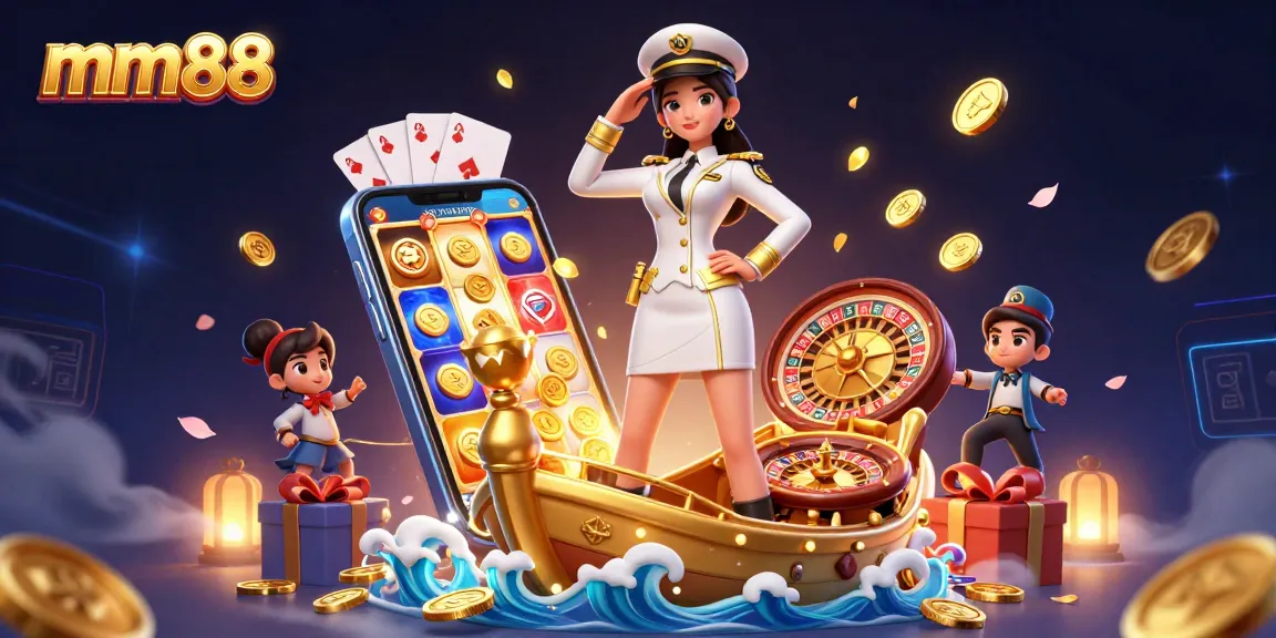 Spin the reels and win with mm88's vibrant casino experience featuring engaging game elements.