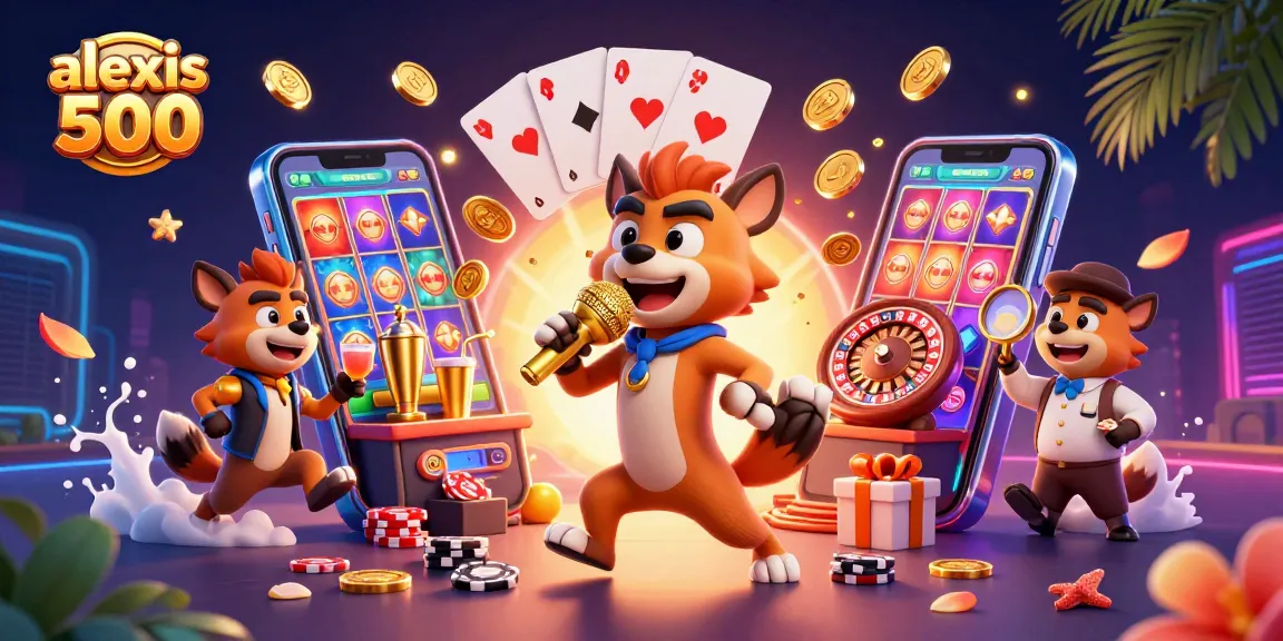 Experience exciting gameplay with alexis 500 at a vibrant casino club featuring hyenas and dynamic gaming elements.