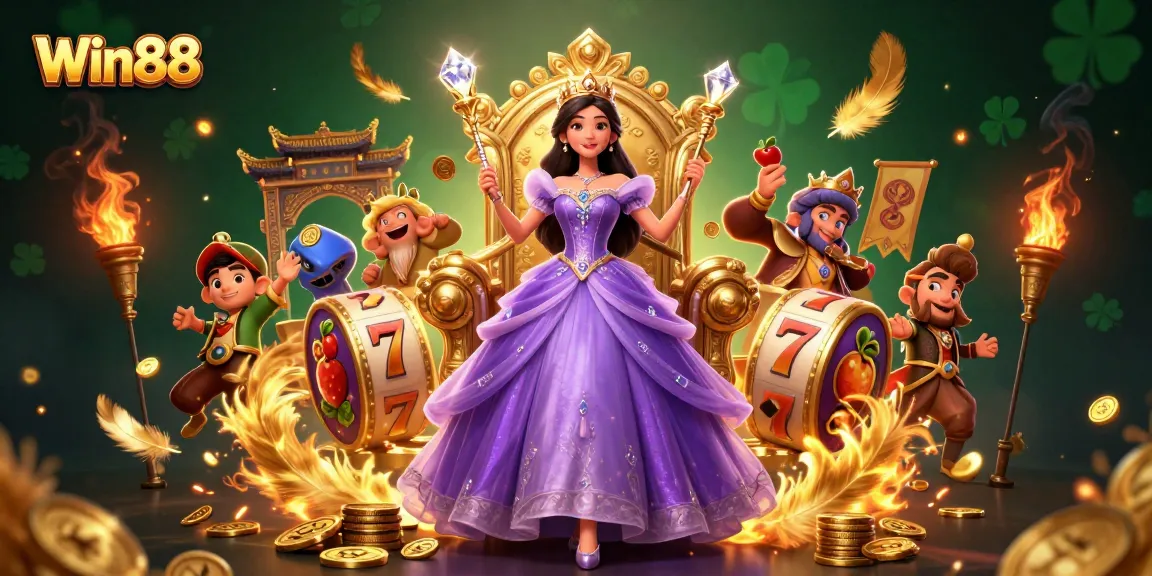 Experience the thrill of Win88 with stunning slot reels and vibrant casino action.
