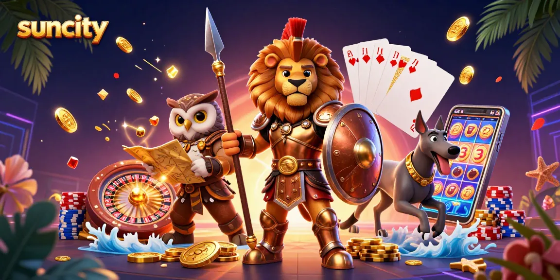 Experience thrilling gameplay at suncity with engaging casino characters and dynamic action.
