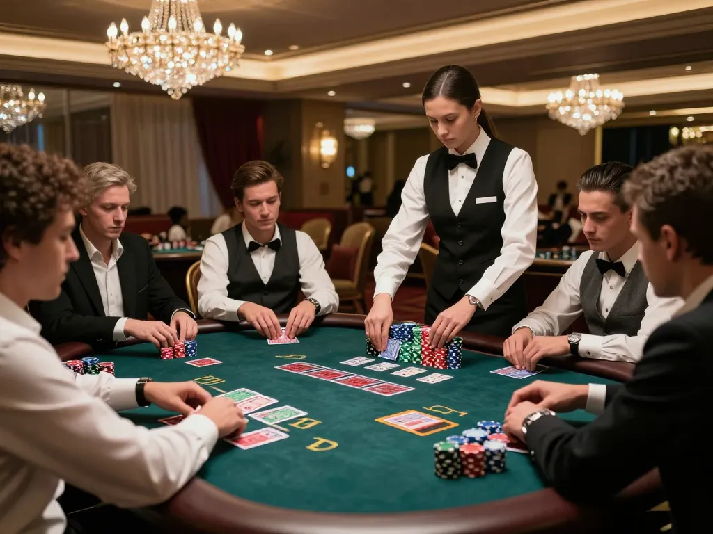 Players strategizing their bets at a glamorous blackjack table while showcasing g28 gaming excitement