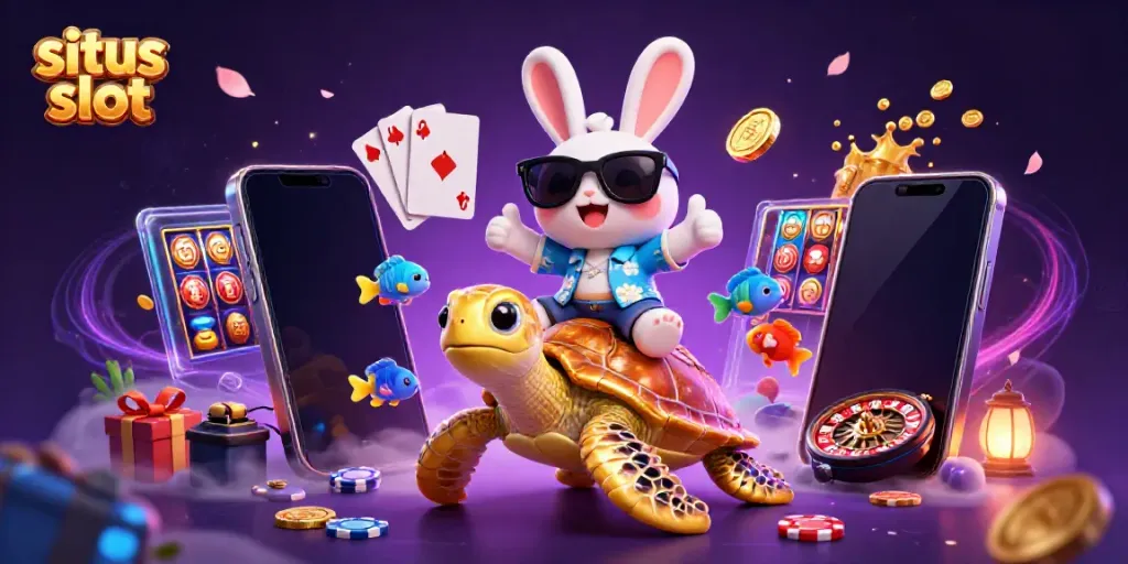 Memenangkan permainan situs slot dengan kelincahan kelinci keberuntungan di dalam permainan slot yang penuh warna.
