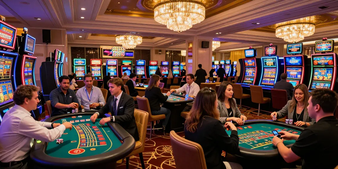 Players at casinos that accept credit cards celebrating wins in a vibrant gaming atmosphere.