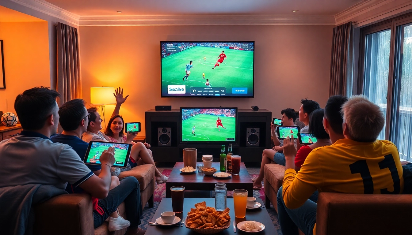 Exciting live soccer streaming at https://socolive.spot/ with fans enjoying high-def matches together.