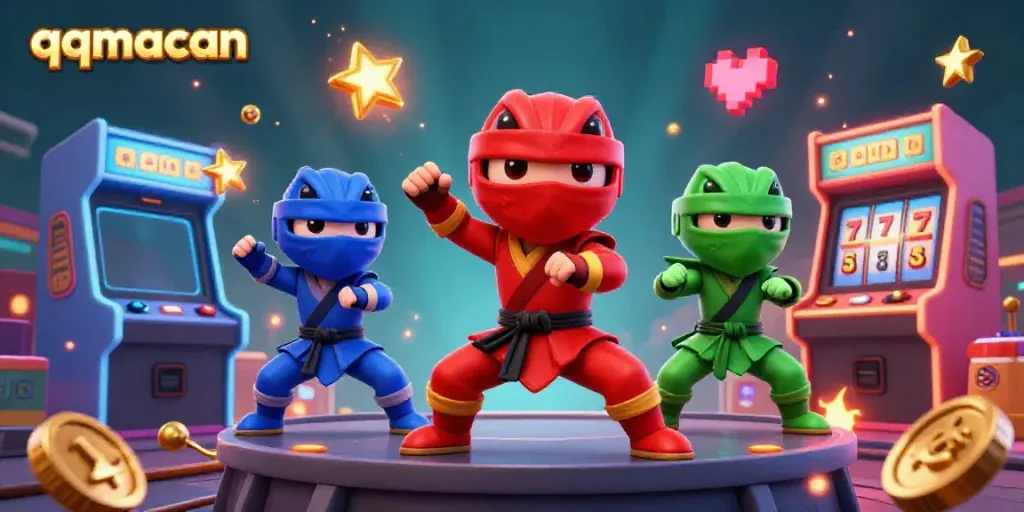 Join the ninja chameleon team in the qqmacan casino adventure with vibrant colors and dynamic action.