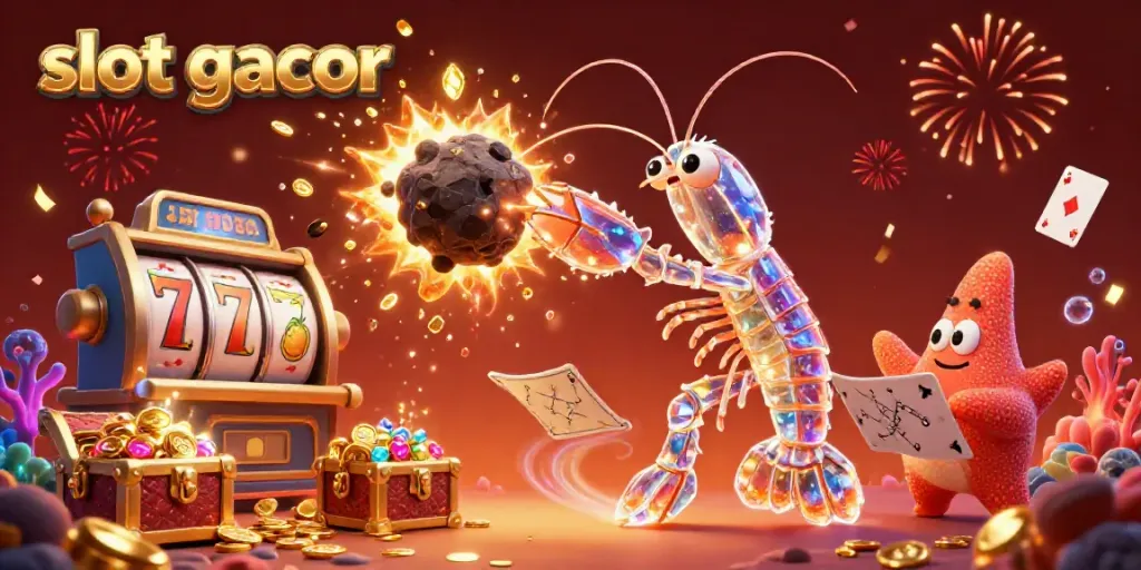 Experience the excitement of slot gacor with this dynamic 3D illustration featuring vibrant characters and gaming elements.