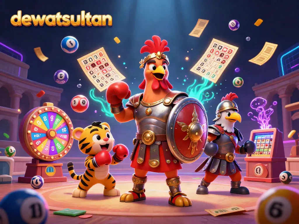 Menangkan permainan kartu remi di dewatasultan dengan antusiasme yang tinggi dalam ilustrasi 3D.