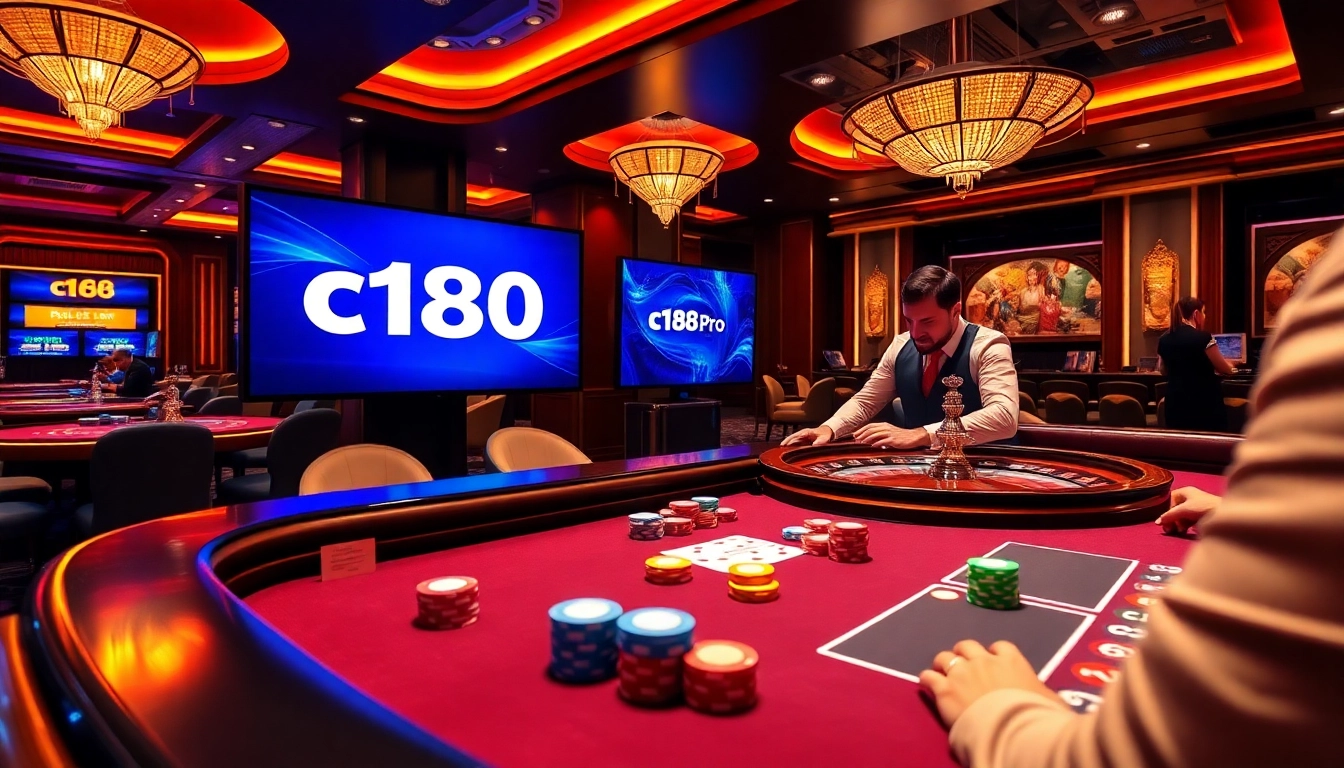 Engage with c168 pro at an immersive casino table, showcasing lively gameplay and professional dealers.
