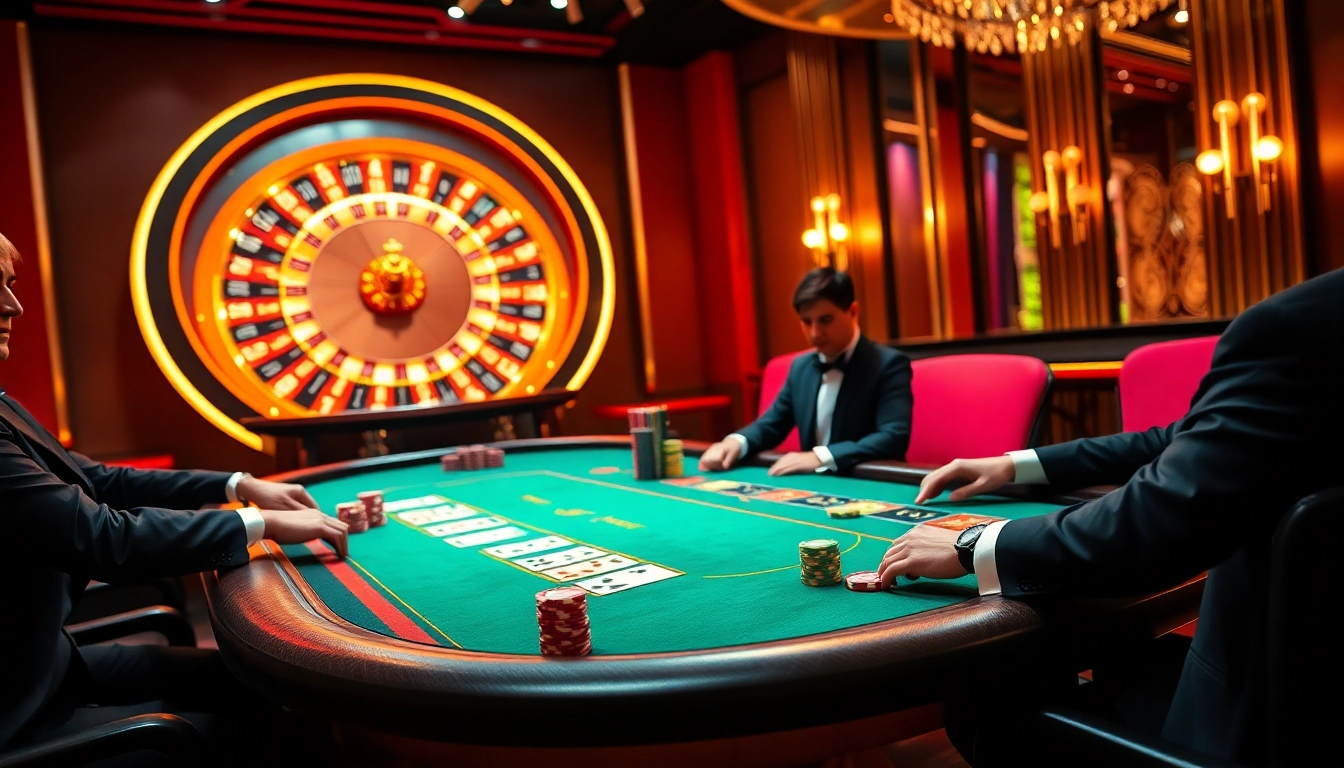 C168 invokes luxury at a high-stakes poker table in an elegant casino setting.