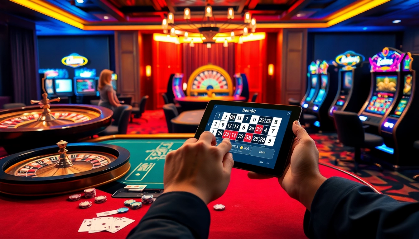 Experience luxury gaming at Bem88 with exciting roulette and poker action.