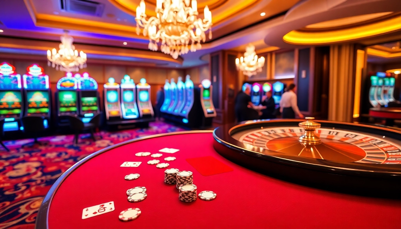 Experience the excitement of gambling at i9bet with poker chips and cards on an elegant casino table.